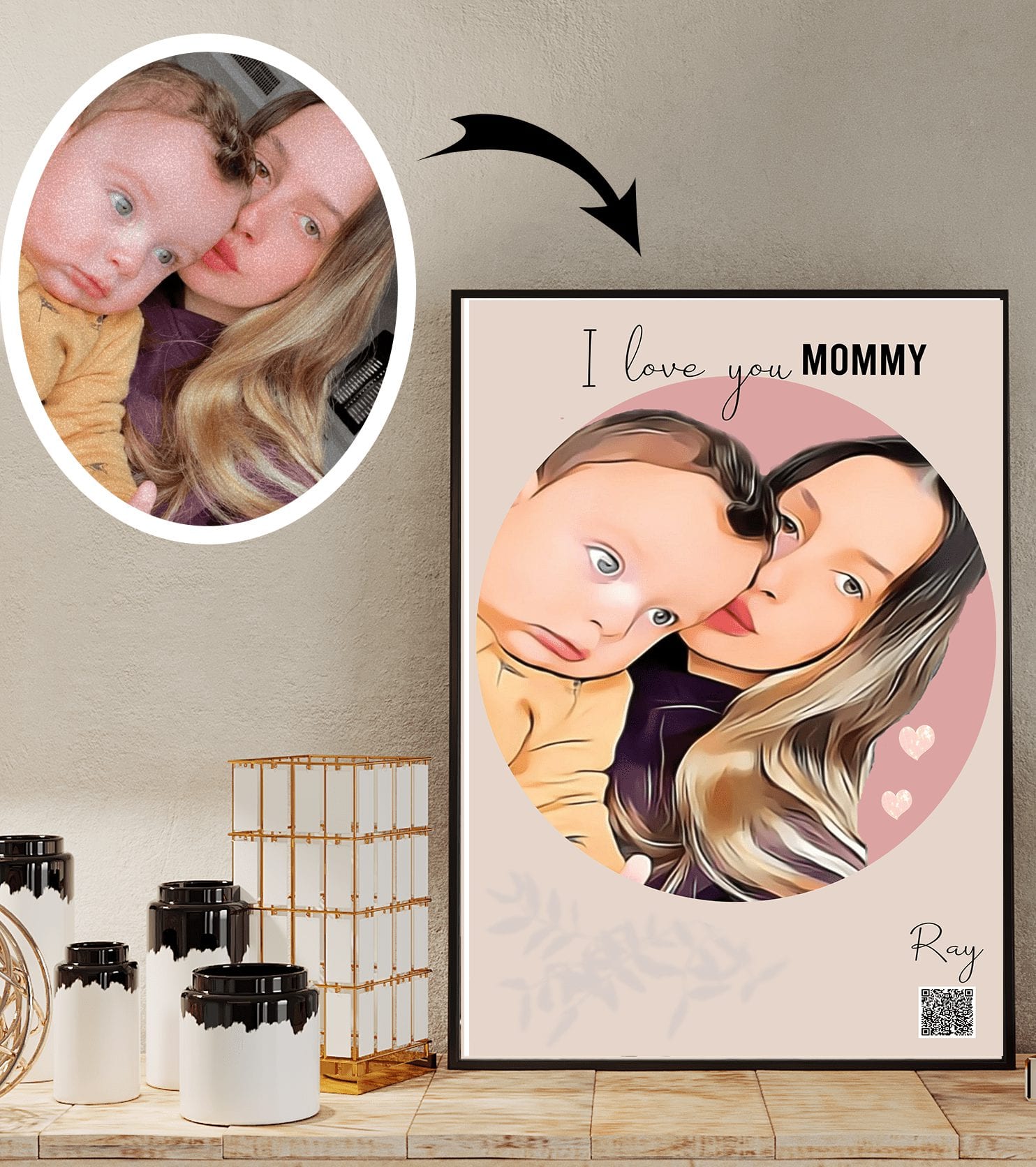 I love you Mommy – Color drawing