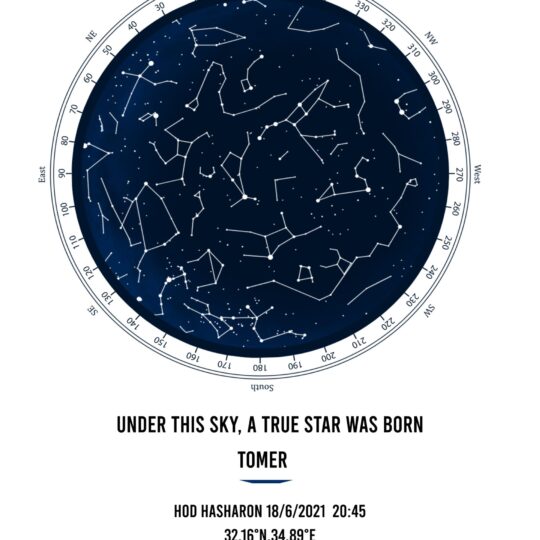 Classic  Black & White - Star Map