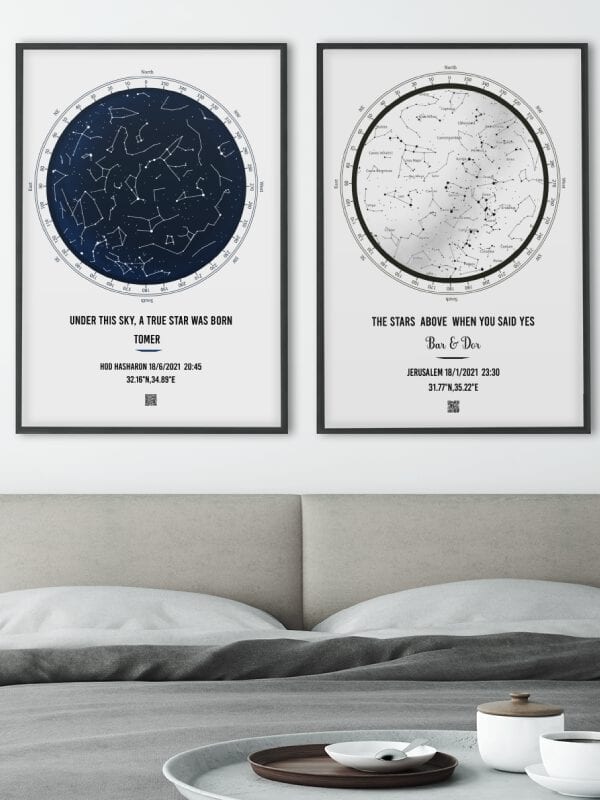 Classic  Black & White – Star Map