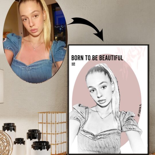 To My Best Friend - Black & White Drawing